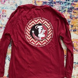 FSU unconquered long sleeve garnet tshirt size large